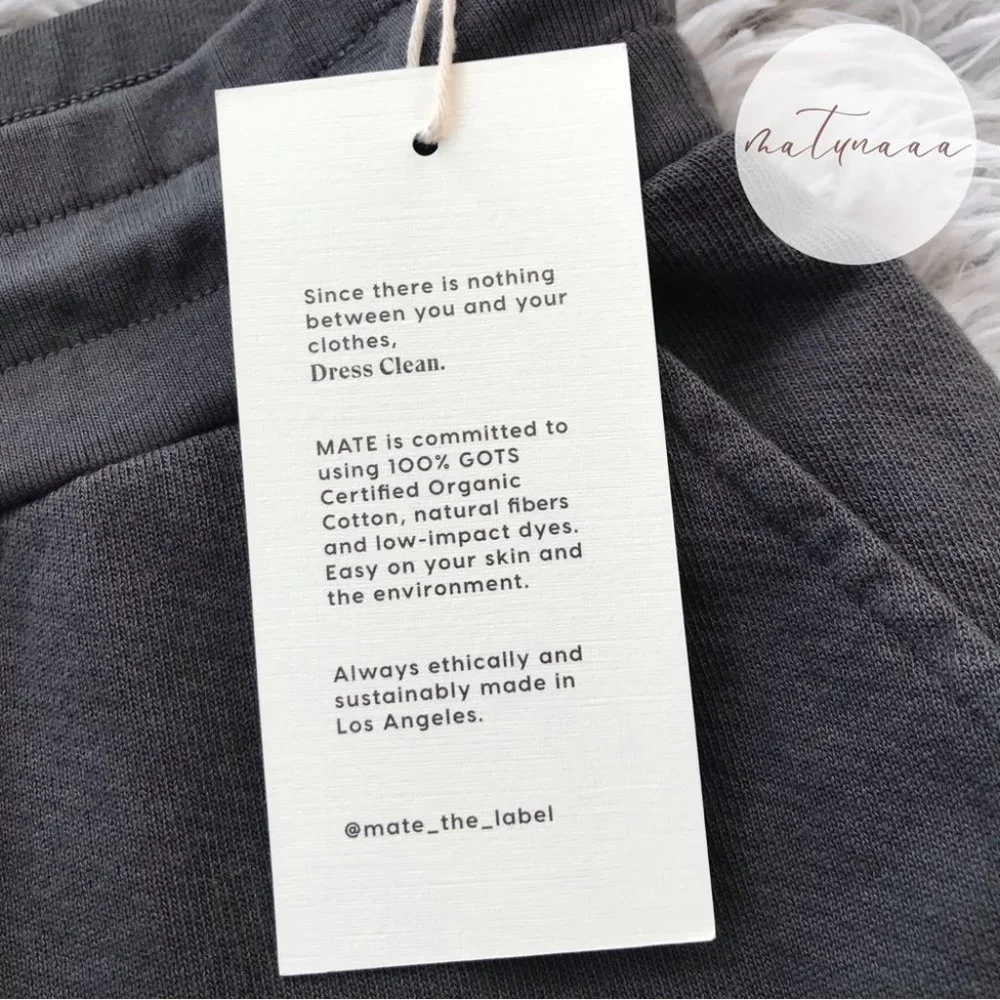 Mate the Label Organic Terry Lounge Short in Charcoal XS - Picture 3 of 3